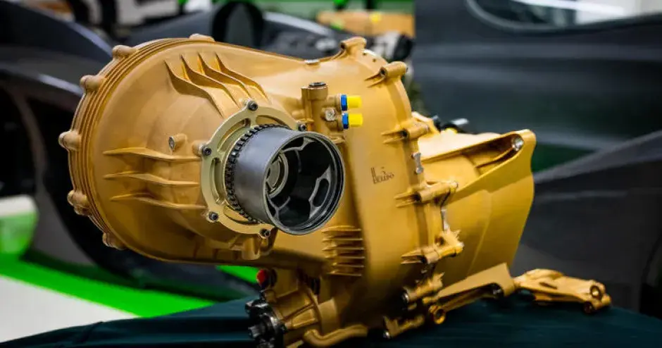 Titanium 3D printed gearbox for Rodin Cars FZERO